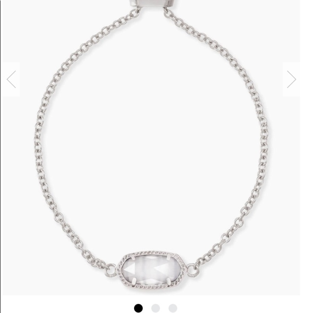 Elaina Silver Adjustable Chain Bracelet In Slate